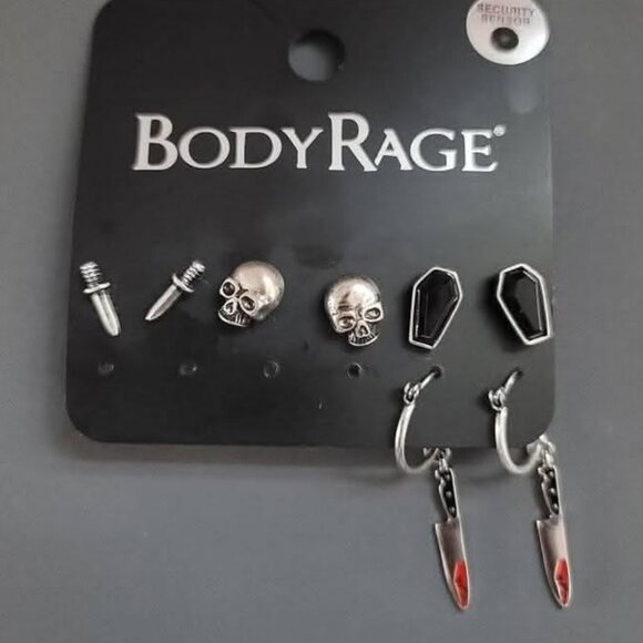 4 Body Rage goth earrings - Picture 1 of 1